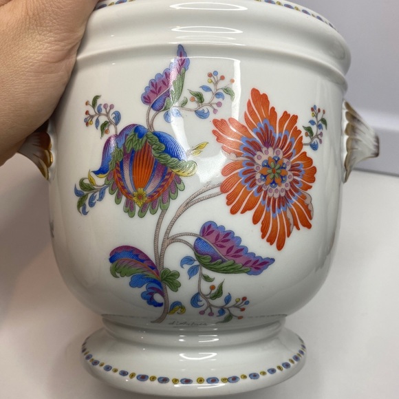 Royal Limoges Accents Vintage Royal Limoges Floral Cachepot France